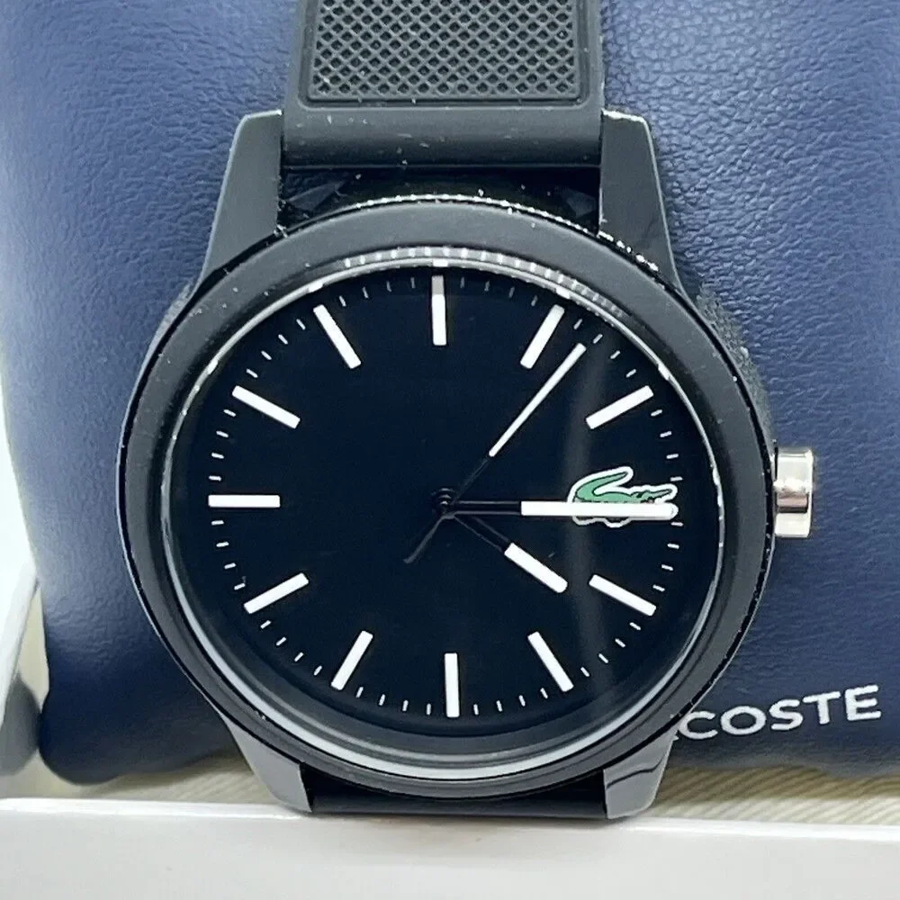 Lacoste 791472904 Men Black Silicone Strap Analog Dial Quartz Wrist Watch JMB64